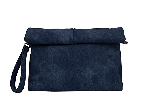 Fashion Shop Jean Casual Clutch Bag Envelope bag For Women (Navy) 