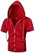 MIEDEON Mens Slim Fit Short Sleeve Lightweight Zip-up Hoodie With Kanga Pocket