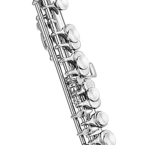 Eastar EPC-1 Nickel Plated Piccolo Key of C 2-Piece With Hard Case Fingering Chart, Cleaning Rod, Cloth, Swab and Gloves - Thumbnail 3