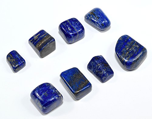 5pcs Natural Blue Lapis Lazuli w/ Pyrite Cabochon Pebbles Polished Gemstone Crystal Mineral Specimen Cabs - Afghanistan