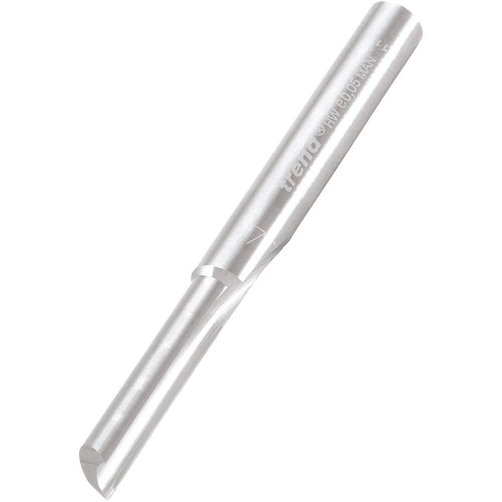 Trend ABS/PVC Single Flute Cutter, 1/4 Inch Shank, 6.3mm Cut Diameter & 25mm Cut Length, Solid Carbide, ABSS2/61X1/4STC