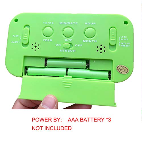 Multifunctional Smart Digital Alarm Clock Light LCD Temperature, Night Light, No Radiation, Automatic Background Light Sensing, Quiet