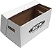 BCW Durable 45 RPM Vinyl Record Storage Box - 5 Pack | Stackable, Heavy-Duty Cardboard | White Corrugated Cardboard, Ideal for DJs, Show Vendors, Record Collectors | Holds 150+ 7-Inch Singles