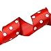 Morex Grosgrain Dot Ribbon, 1-1/2-Inch by 20-Yard Spool, Red with White Dots,3908.38/20-250