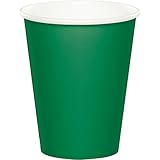 Creative Converting Celebrations 96-Count 9 oz. Hot/Cold Cups, Emerald Green - 563261