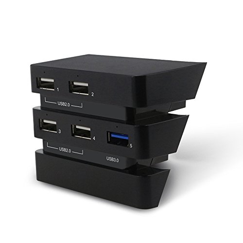 ElementDigital PS4 Hub PlayStation 4 Pro Hub USB Converter for PS4 USB Extension Controllers Charger Headphones Mic USB Keyboard Mouse Phone USB Devices (PS4 Pro Hub)