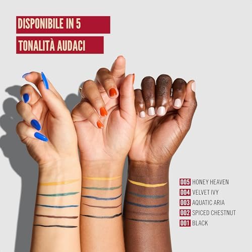 Rimmel Wonder'Ink, 001 Black Eyeliner in Penna, di Precisione, di Precisione in Penna, Opaco, Finish Opaco, Altamente Pigmentato, Tenuta che Dura Tutto il Giorno, Waterproof, Non Sbava, 1 ml