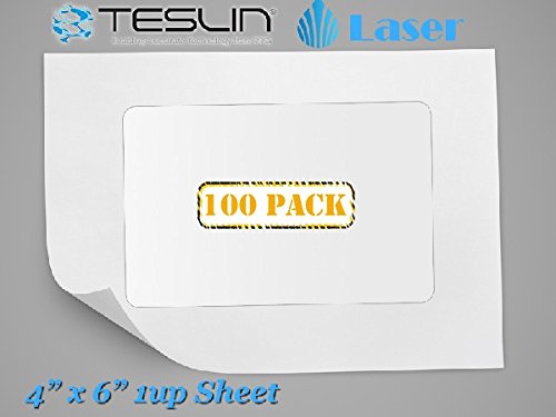 Teslin Synthetic Paper- for Laser Printers - Microperforated 1-up - 10 mil | Pack of 100