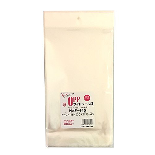 カクケイ OPP袋 クリアパック テープ付 40ミクロン 100枚 145×215mm
