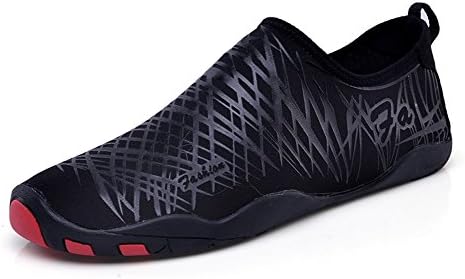 MEWOOCUE Sport Water Shoes Barefoot Quick-Dry Aqua Socks Beach Swim Surf Yoga Skin Shoes for Men Women - Size 9.5