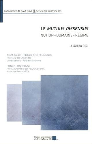 Le Mutuus Dissensus Notion Domaine Regime 9782731409819 Amazon Com Books