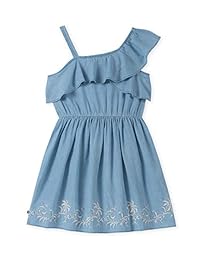 Lucky Brand - Vestido de hombro frío para niña