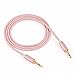 CableCreation Braided 3.5mm Audio Cable 6FT/1.8m, 3.5mm Male to Male Stereo Aux Cable Premium Metal for Smartphones, Laptops, Tablets, MP3 Player, Home/Car Stereos, Rose Gold