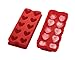 HIC Heart Ice Cube Tray, Candy and Baking Mold, European-Grade Heat-Resistant Silicone, Makes 10 Heart-Shaped Ice Cubes, 1.25-Inch x 1.25-Inch x 1.5-Inch