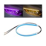 Car LED Headlight Strip Lights, Exterior Dual Color