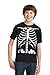 Skeleton Rib Cage | Jumbo Print Novelty Halloween Costume Youth T-Shirt-Youth,S Black