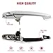 AUTEX Exterior Door Handles 80532 Outside Front Left Driver Side Door Handle,Chrome, Compatible with Buick Lacrosse Lucerne Impala Cobalt, Pontiac G5 Solstice, Saturn Sky 2005-2013,Replace 13577716