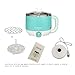 Joyfulsky 1.5L Electric Hot Pot,Egg Cooker,Noodle Cooker,Mini Hot Pot,304 Stainless Steel Mini Shabu Hot Pot,Student Pot,For Boiling Water,Eggs, Cooking Noodles,600W 110V Blue Color