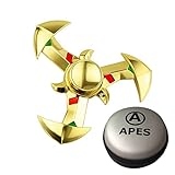 Fidget Spinner, APES EDC Spinner Fidget Overwatch Hand Spinner Toy Stress Reducer EDC Focus Toy Relieves ADHD Anxiety and up to 2 min of Spin Time (02 Gold)