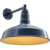 Steel Lighting Co. Gardena Barn Light | Outdoor Wall Mounted | 16" Dome | 11" Straight Arm | Farmhouse Light Made in America 