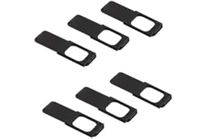 C-SLIDE 1.0 Webcam Cover Slide 6 Pack | Sliding Laptop Camera Blocker | 1.5” x 0.5” by 1.5mm Thin | Camera Blocker for Computers, Tablets, Echos, Chromebook & More | Make Security a Priority | Black