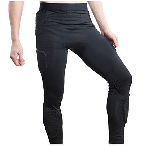 Men's Padded Compression Set Protector for Football Baseball Soccer Basketball Bike Rugby Paintball Snowboard Ski Volleyball Training - Thumbnail 3