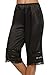 Avidlove Women Lingerie Satin Lace Pettipants Snip-it Culottes Slips Bloomers Split Skirt,Style1-Black (FBA),X-Large