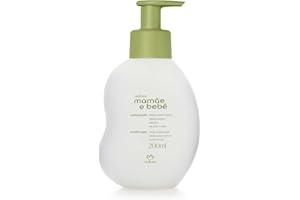 natura - Mamãe e Bebê Baby Conditioner - Untangle & Soften Hair - 100% Vegan - Self-Preserving Formula - 97% Natural Origin - All Skin Types - Cruelty Free - Baby Essentials - 6.7 fl oz (200ml)