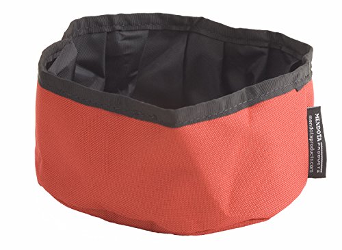 Mendota Pet Collapsible Dog Bowl, 48-Ounce, Red