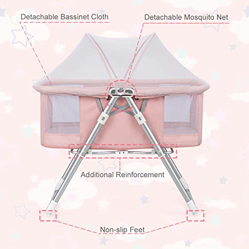 INFANS 2 in 1 Rocking for Newborn Baby, OneSecond Fold Travel