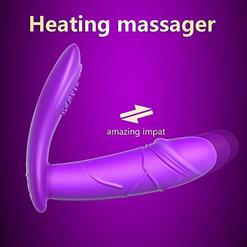 Soft Silicone Wand Massager Strong Shock Vibrations Warming Function Body Massager, USB Rechargeable Wireless Waterproof Personal Massager for Injury Recovery-Relaxing