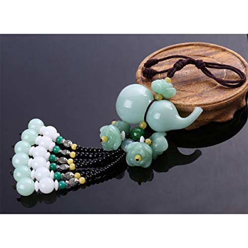 Tongboshi Car Pendants, Home Decoration Pendants, high-end car interiors, car Perfume Decorations, Men and Women Creative Gourd Pendants, Safe and Hoist (Color : Light Green)