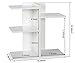 PAG Wood Desktop Bookshelf Assembled Countertop Bookcase Literature Holder Accessories Display Rack Office Supplies Desk Organizer, White