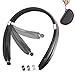 Foldable Bluetooth Headset, Nextamz Retractable Neckband Wireless Headphones for Sports&Exercise (Stereo 16Hours Playtime, Noise-cancelling Microphone, Sweatproof)-with Extra Carrying Case