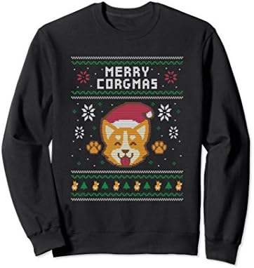 Unisex Official Corgi Ugly Christmas Sweater Large Black