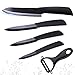 Ceramic Knife Set, Ankway 9-Piece Durable Rust Proof Lightweight Kitchen Knives (4 Knife Blades, 4 Sheaths and 1 Fruit Peeler)