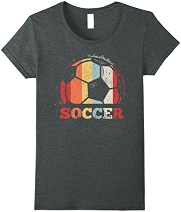 Womens Vintage soccer T-shirt Small Dark Heather