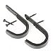 Gun Rack Shotgun Hooks Rifle Hangers Archery Bow Felt Lined Wall Mount Storage (A-Black) primary
