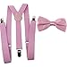 habibee Solid Color Mens Suspender Y Shape with Strong Clips Adjustable Braces