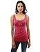 PattyBoutik Women Empire Waist Lace Up Pleated Sleeveless Blouse (Rose Medium)
