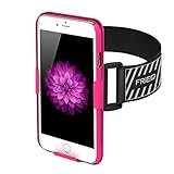 iPhone 6 Armband, FRiEQ Armband for Apple iPhone 6 - Lightweight & Fully Adjustable - Ideal for Workout, Hiking, Jogging, Gym, Running or Other Sports (Pink)