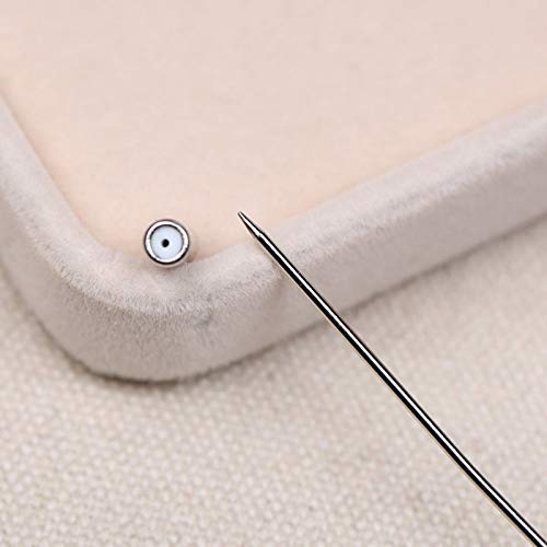 Lind Kitchen 20pcs Round Tray Brooch Pin Stick 15x76mm Stainless Steel DIY Handmade Dress Costume Jewelry Making Accessories Safety Brooch Lapel Pins (Silver)