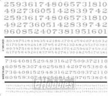 Woodland Scenics Dry Transfer Decals Railroad Roman Numbers White