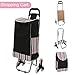 80 lbs Heavy Duty Folding Hand Truck & Dolly, Assisted Hand Truck Luggage Cart for Personal, Moving, Travel and Shopping Use