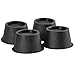 Round Circular Bed Risers Raise 2 Inch Heavy Duty Underbed Storage Furniture Riser Home Set of 4 (Black)