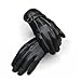 Zeagoo Men's Warm Lined Synthetic Leather Gloves Skiing Cycling Driving Riding,Black,One Size