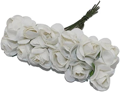 Mulberry Paper Flower Bouquet Artificial Rose Flowers 144 pcs/lot ZG0117 (1.White)