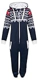 Mens Womens Unisex One Direction Rihanna Aztec Camouflage Hooded Onesie Jumpsuit - ROYAL - UK 16 (XXL) - (80% Cotton 20 % Polyester)