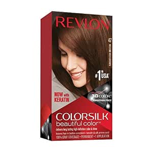 Revlon colorsilk 47 medium Rich brown permanent Hair Color (309978695479)