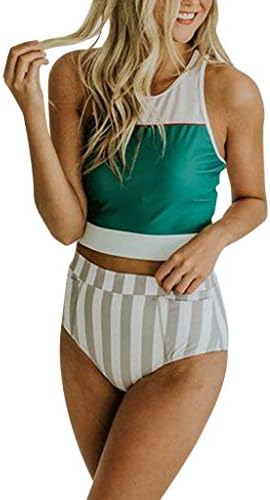 DIPOLA Women High Waist Bikinis Swimwear Swimuit Female Retro Beachewear Bikini Set 9006 Women's High Waist Print Bikini Girls Essential Endurance+ Medalist Swimsuit